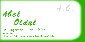 abel oldal business card